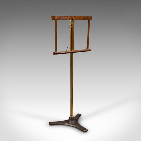 Antique Music Stand, English, Adjustable, Recital, Lectern Rest, Victorian, 1870