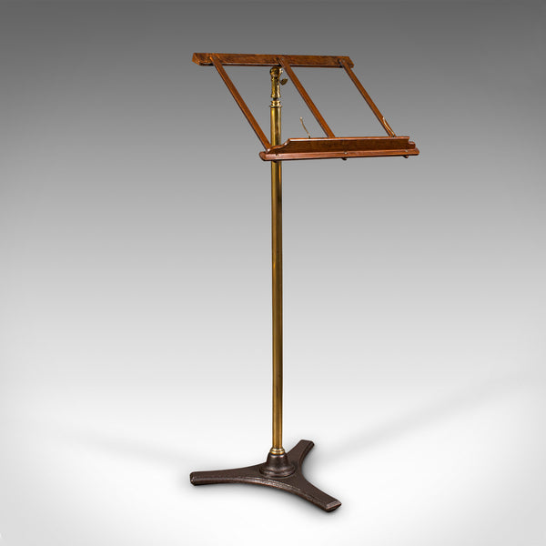 Antique Music Stand, English, Adjustable, Recital, Lectern Rest, Victorian, 1870