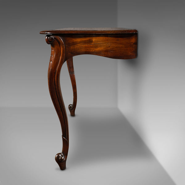Antique Serpentine Console Table, English, Reception, Side, Victorian, C.1840