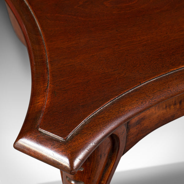 Antique Serpentine Console Table, English, Reception, Side, Victorian, C.1840