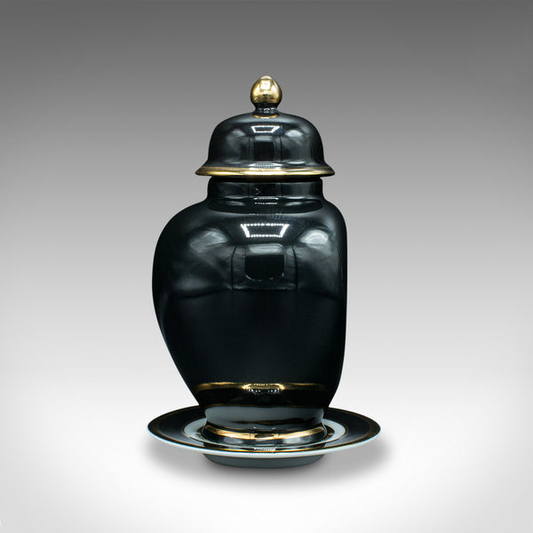 Small Vintage Decorative Spice Jar, Japanese, Ceramic, Baluster Urn, Coaster