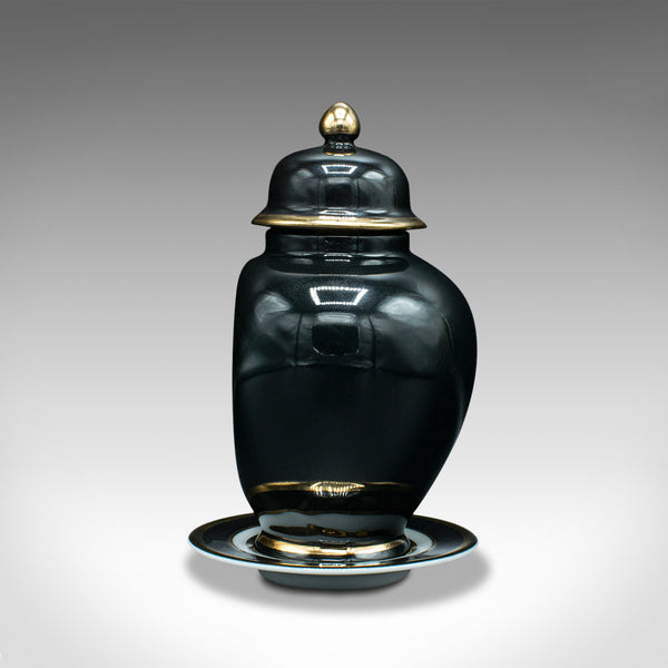 Small Vintage Decorative Spice Jar, Japanese, Ceramic, Baluster Urn, Coaster