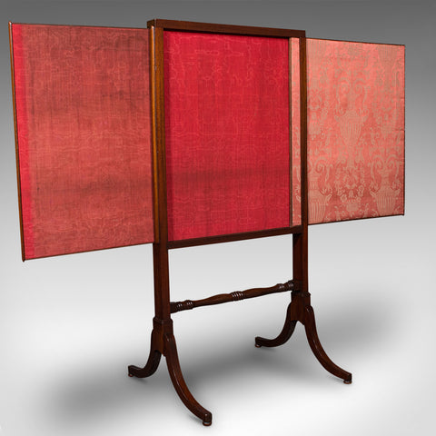 Antique Extending Fire Screen, English, Fireside Shield, Victorian, Circa 1860