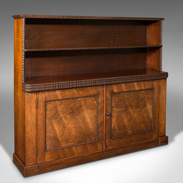 Antique Bookcase Cabinet, English, Side, Cocktail Cupboard, Regency, Circa 1820