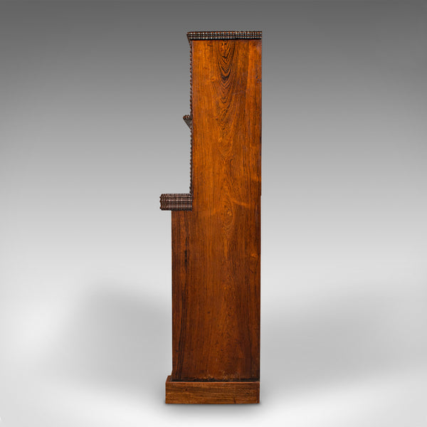 Antique Bookcase Cabinet, English, Side, Cocktail Cupboard, Regency, Circa 1820