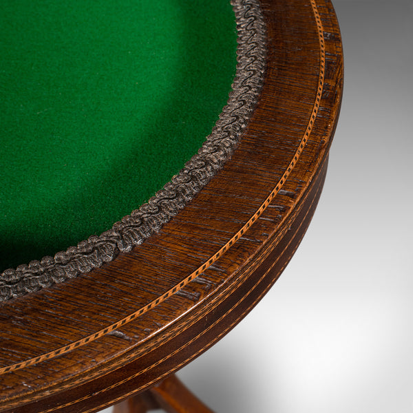 Small Antique Bijouterie Table, English, Beech, Glass Display Stand, Edwardian