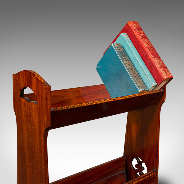 Antique Arts & Crafts Book Stand, English, Magazine Rack, Canterbury, Edwardian