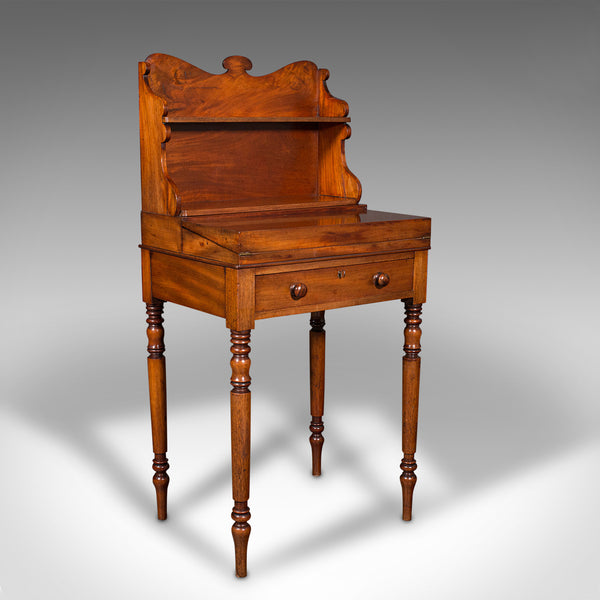 Antique Writing Desk, French, Flame, Cedar, Bonheur Du Jour, Victorian, C.1860