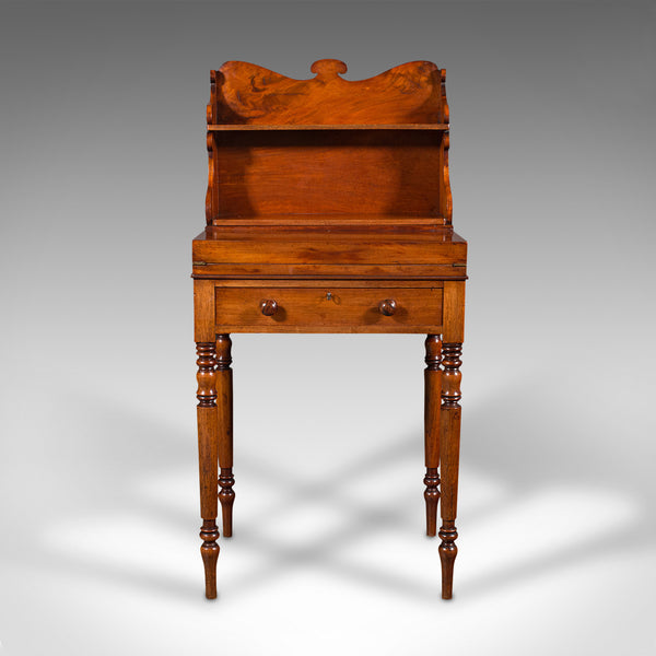 Antique Writing Desk, French, Flame, Cedar, Bonheur Du Jour, Victorian, C.1860