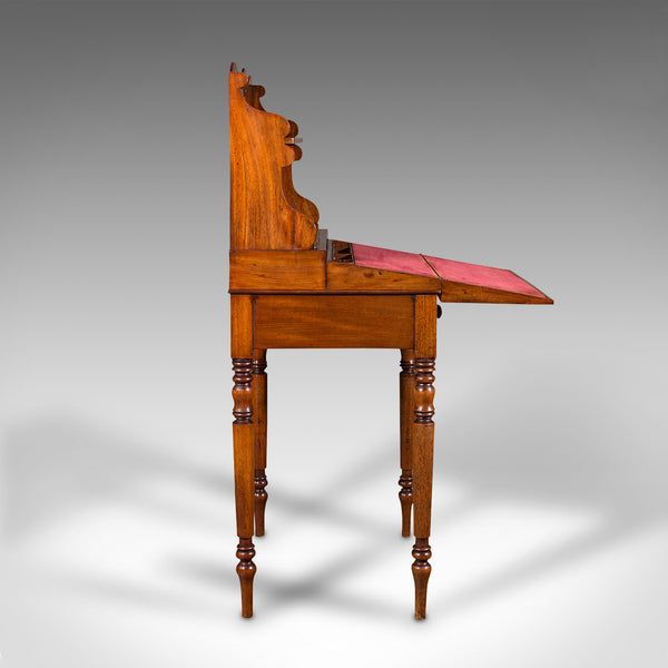 Antique Writing Desk, French, Flame, Cedar, Bonheur Du Jour, Victorian, C.1860