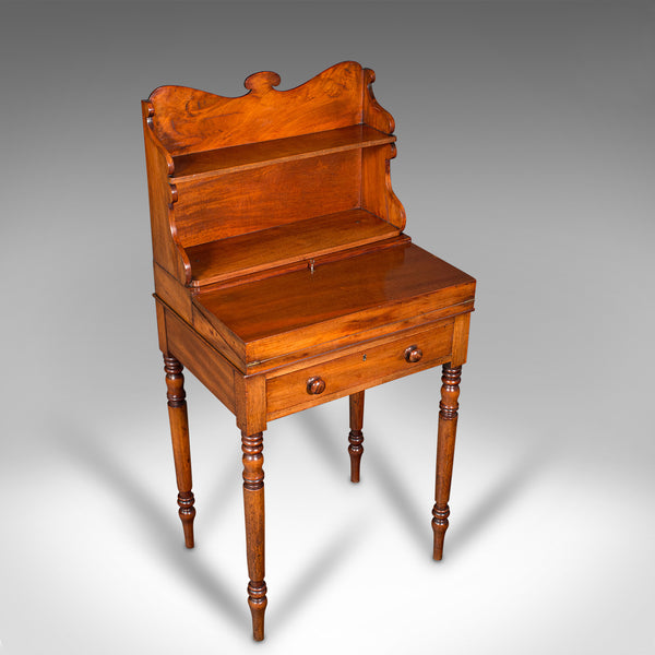 Antique Writing Desk, French, Flame, Cedar, Bonheur Du Jour, Victorian, C.1860