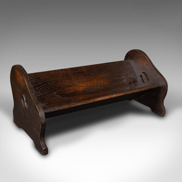 Small Antique Novel Rest, English, Oak, Book Trough, Stand, Edwardian, C.1910