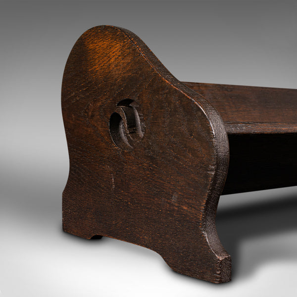 Small Antique Novel Rest, English, Oak, Book Trough, Stand, Edwardian, C.1910