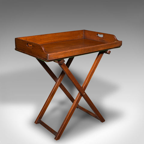 Antique Drop Front Butler's Stand, English Serving Tray, Afternoon Tea, Georgian