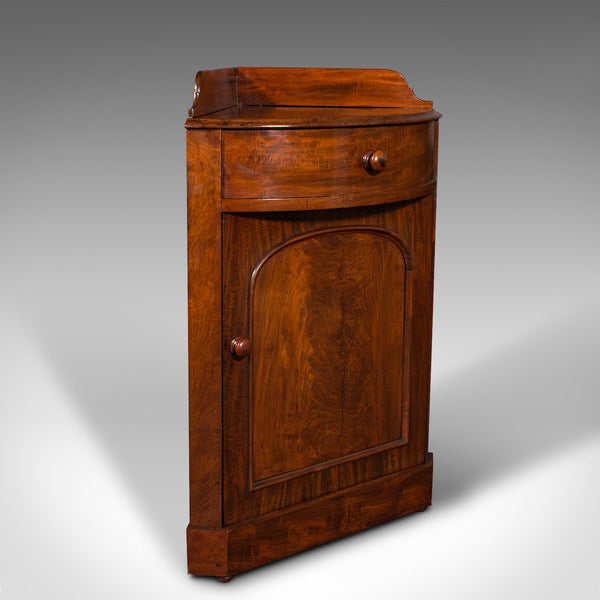 Antique Corner Dressing Cupboard, English, Gentleman's Night Stand, Victorian