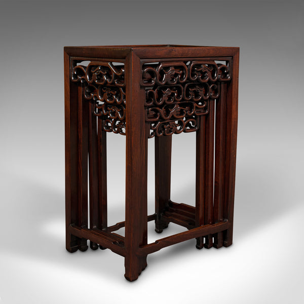 Antique Quartetto Nesting Tables, Chinese, Occasional, Victorian, Circa 1900