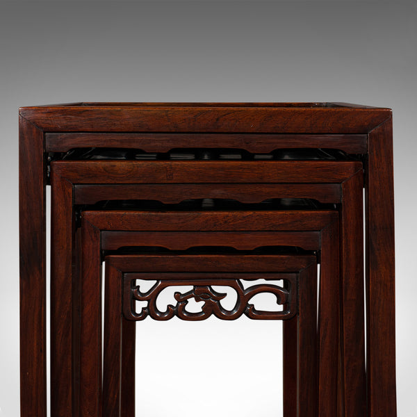 Antique Quartetto Nesting Tables, Chinese, Occasional, Victorian, Circa 1900