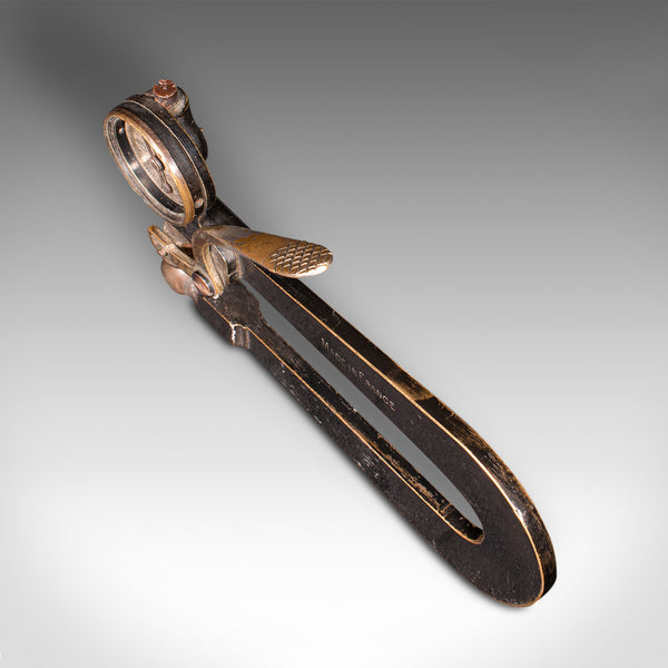 Vintage Veneer Thickness Gauge, French, Bronze, Craftsman's Measuring Tool, 1950