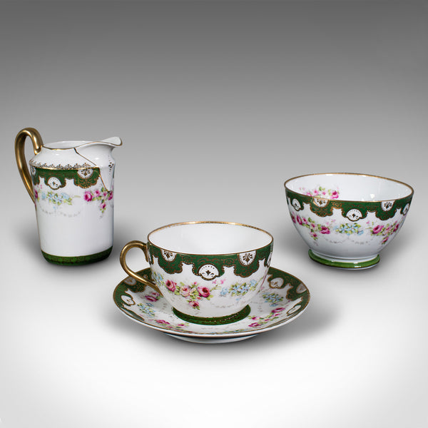 Antique Tea Service, German, Porcelain, 12 Person, Afternoon Set, Edwardian