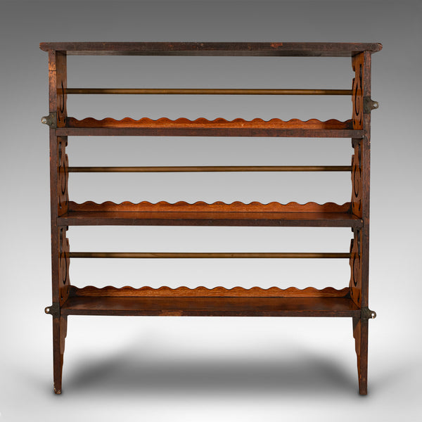 Antique Ship's Shelves, English, Maritime, Kitchen Rack, Safety Bars, Edwardian