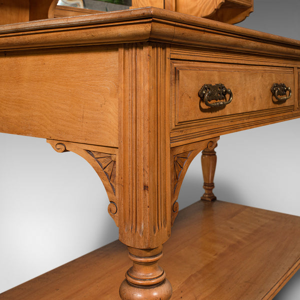 Grand Antique Dressing Table, Scottish, Satinwood, Bedroom, Vanity, Victorian