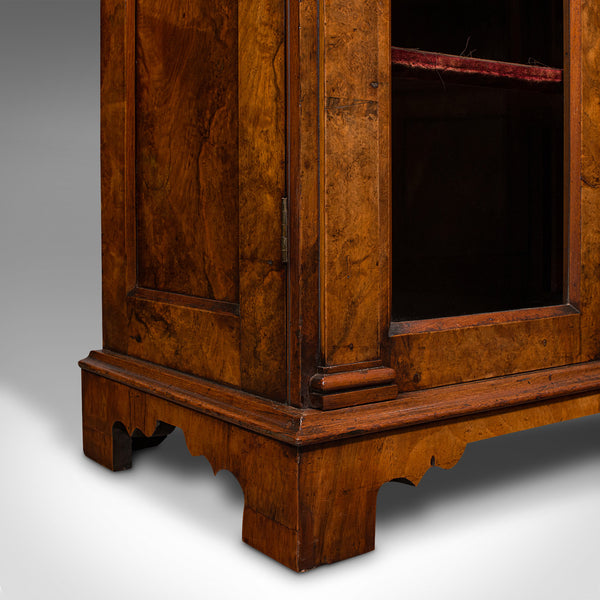 Antique Country House Display Bookcase, English, Burr Walnut, Library, Regency