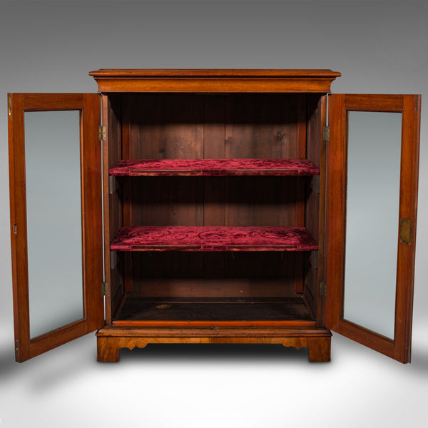 Antique Country House Display Bookcase, English, Burr Walnut, Library, Regency