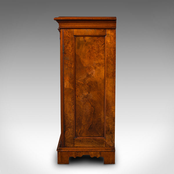 Antique Country House Display Bookcase, English, Burr Walnut, Library, Regency
