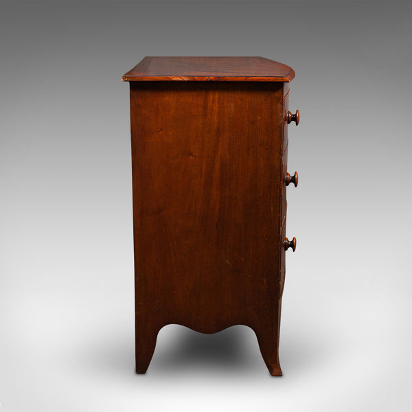 Grand Antique Bow Front Chest of Drawers, English, Tallboy, Georgian, Circa 1780