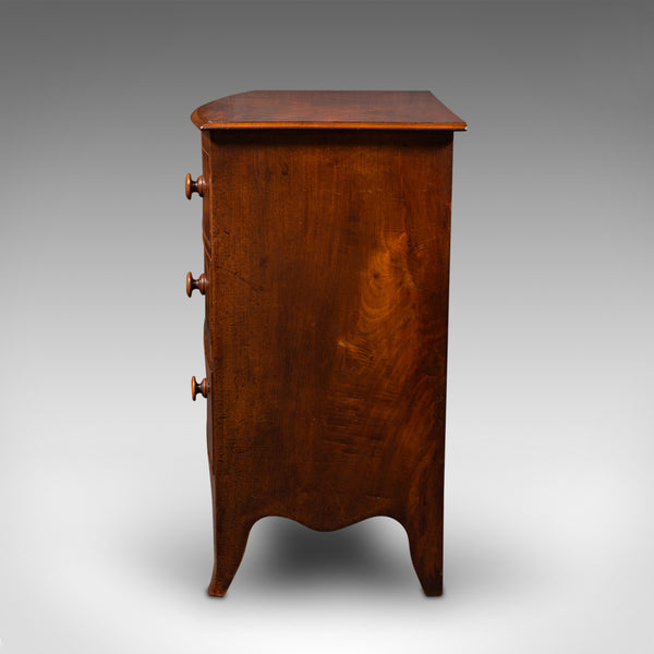 Grand Antique Bow Front Chest of Drawers, English, Tallboy, Georgian, Circa 1780