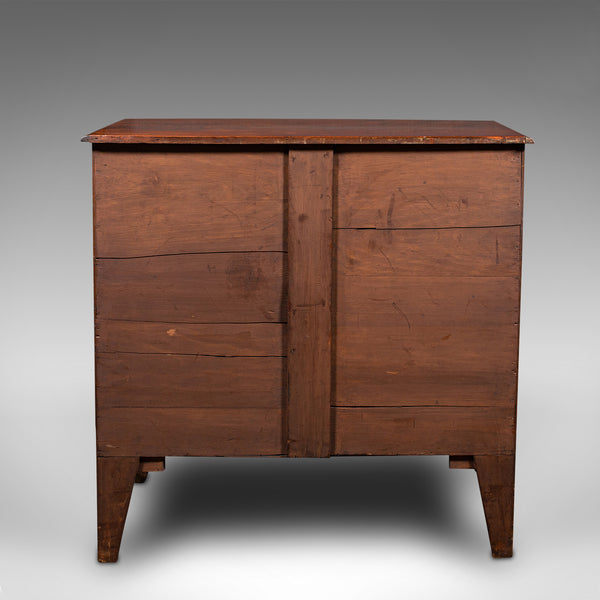 Grand Antique Bow Front Chest of Drawers, English, Tallboy, Georgian, Circa 1780