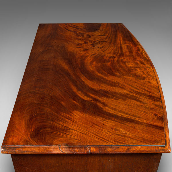Grand Antique Bow Front Chest of Drawers, English, Tallboy, Georgian, Circa 1780