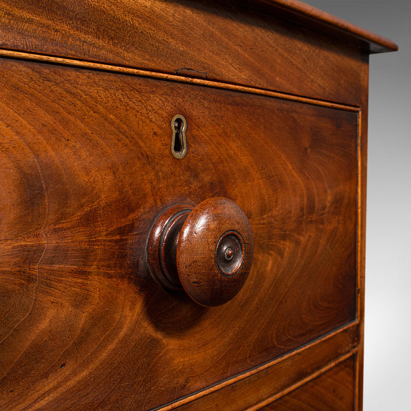Grand Antique Bow Front Chest of Drawers, English, Tallboy, Georgian, Circa 1780