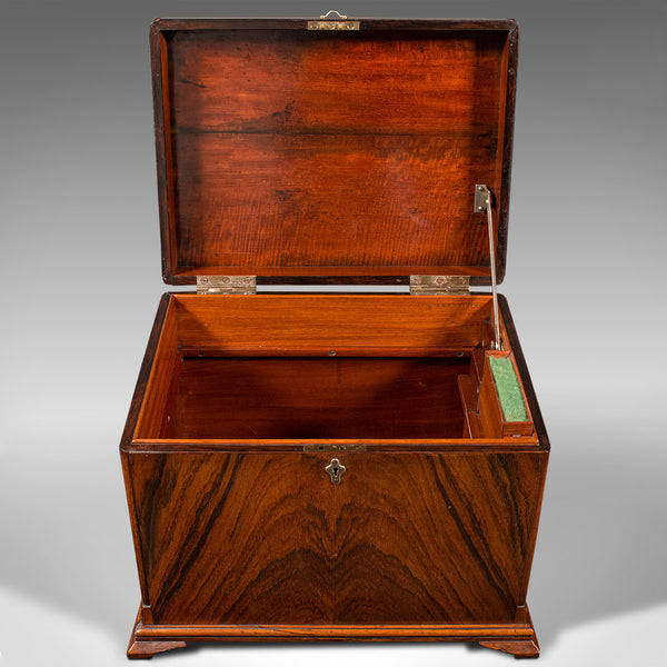 Antique Butler's Duty Box, English, Walnut, Tool, Sewing Case, Edwardian, C.1910