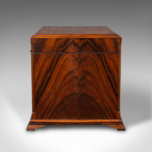 Antique Butler's Duty Box, English, Walnut, Tool, Sewing Case, Edwardian, C.1910