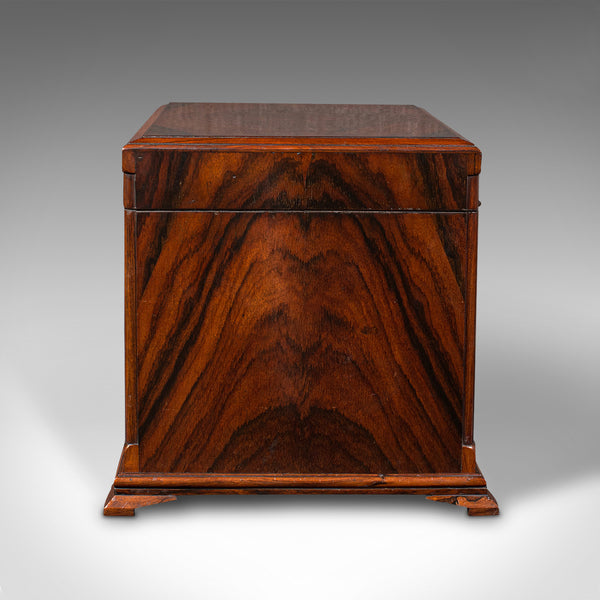 Antique Butler's Duty Box, English, Walnut, Tool, Sewing Case, Edwardian, C.1910