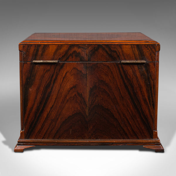 Antique Butler's Duty Box, English, Walnut, Tool, Sewing Case, Edwardian, C.1910