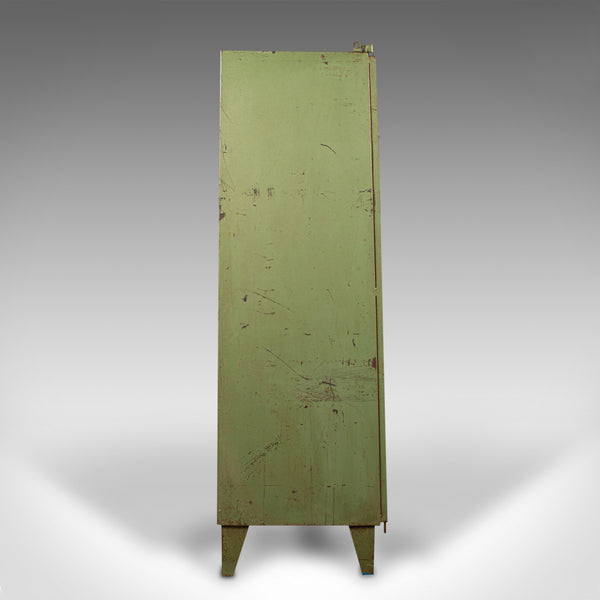 Tall Vintage Bank of Pigeon Holes, German, Steel, 20 Door, Industrial Cabinet