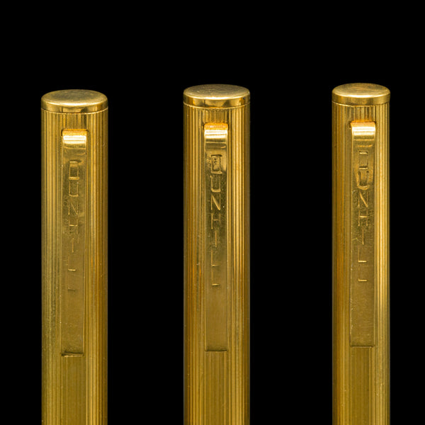Set of 3 Vintage Dunhill Pens, German, Fountain, Fibre Tip, 14k Gold Nib, Desk