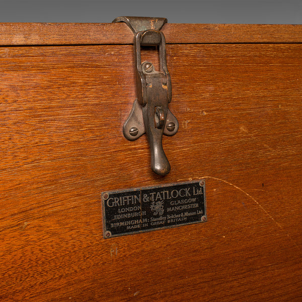 Vintage Chemist's Dispensing Cabinet, English, Walnut, Apothecary Set, C.1950