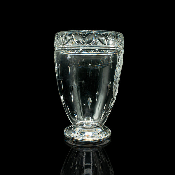 Large Vintage Coronation Vase, English, Glass, George VI, Royal, Bottle Cooler