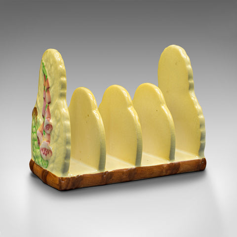 Vintage Decorative Toast Rack, English, Ceramic, Breakfast Stand, Mid Century