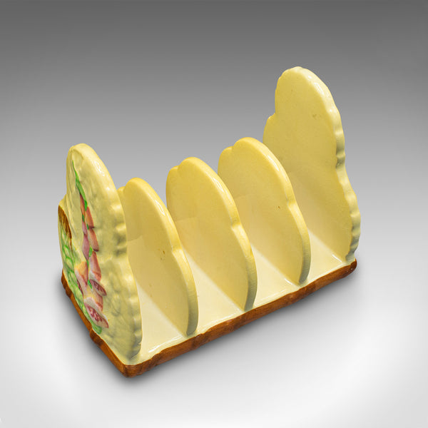 Vintage Decorative Toast Rack, English, Ceramic, Breakfast Stand, Mid Century