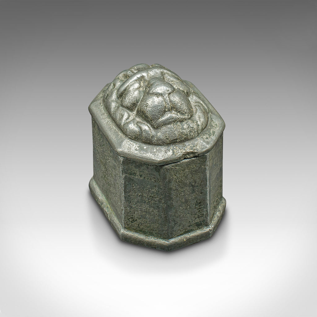 the tobacco keeper Antique Commemorative Keeper, English, Lead, Decor, Snuff Box, Regency In a realm untouched by time Antique Hand Decorated Cigarette Keeper,