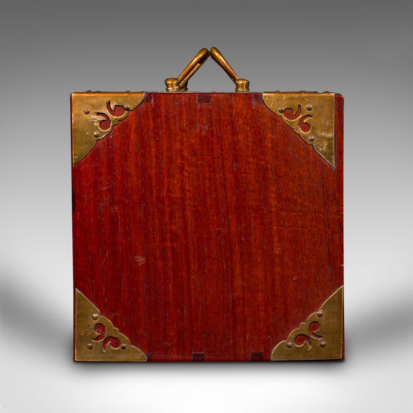 Vintage Mahjong Case, Chinese, Mahogany, Compendium, Game Set, Late 20th Century