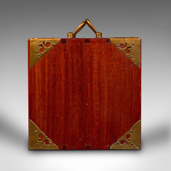 Vintage Mahjong Case, Chinese, Mahogany, Compendium, Game Set, Late 20th Century