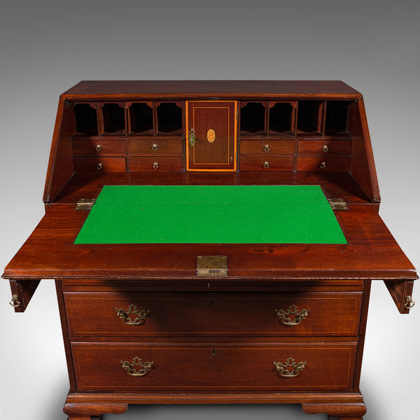 Antique Fall Front Bureau, Scottish, Writing Desk, Georgian Revival, Victorian