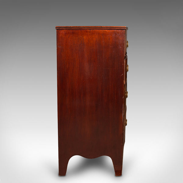 Large Antique Bow Front Chest of Drawers, English, Tallboy, Georgian, Circa 1780