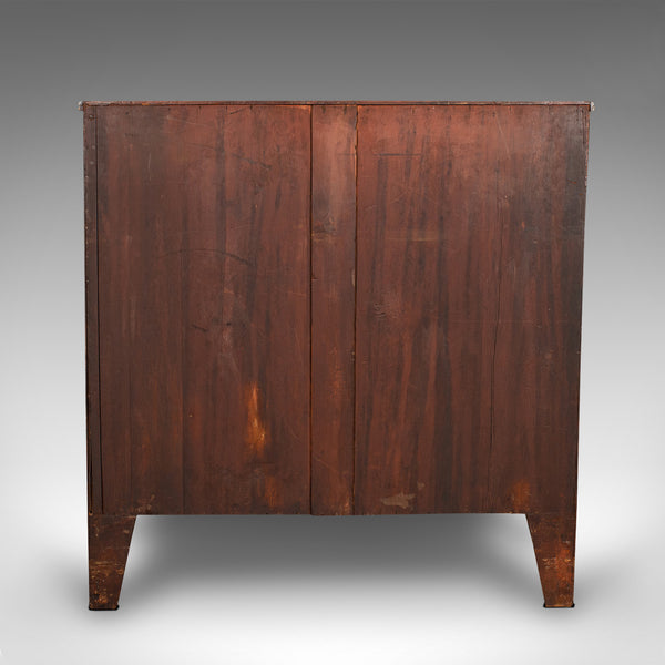 Large Antique Bow Front Chest of Drawers, English, Tallboy, Georgian, Circa 1780