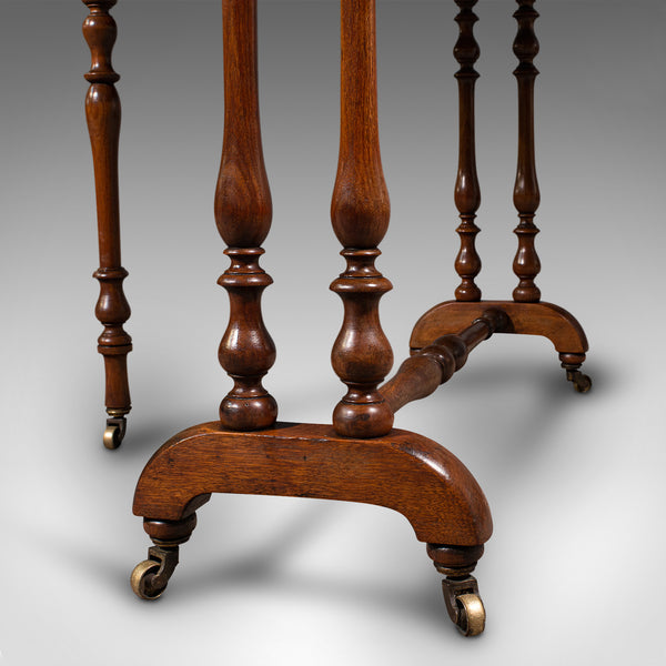 Antique Oval Sutherland Table, English, Gate Leg, Occasional, Victorian, C.1850